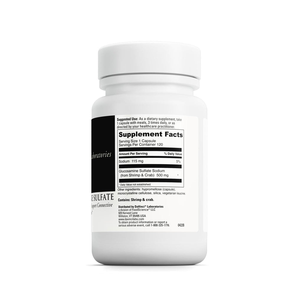 Glucosamine Sulfate capsules spilling from bottle