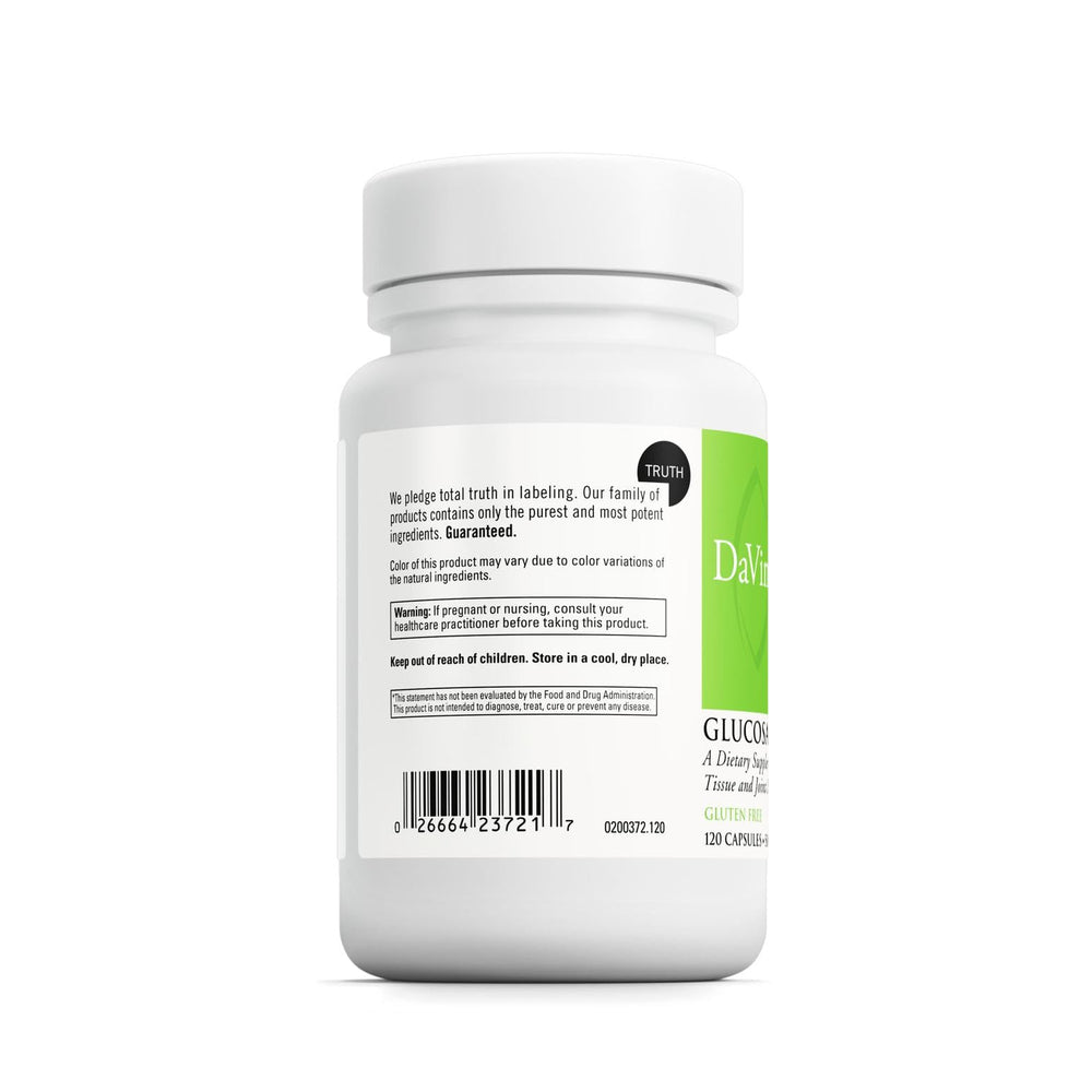 DAVINCI Labs Glucosamine Sulfate bottle with packaging on white background