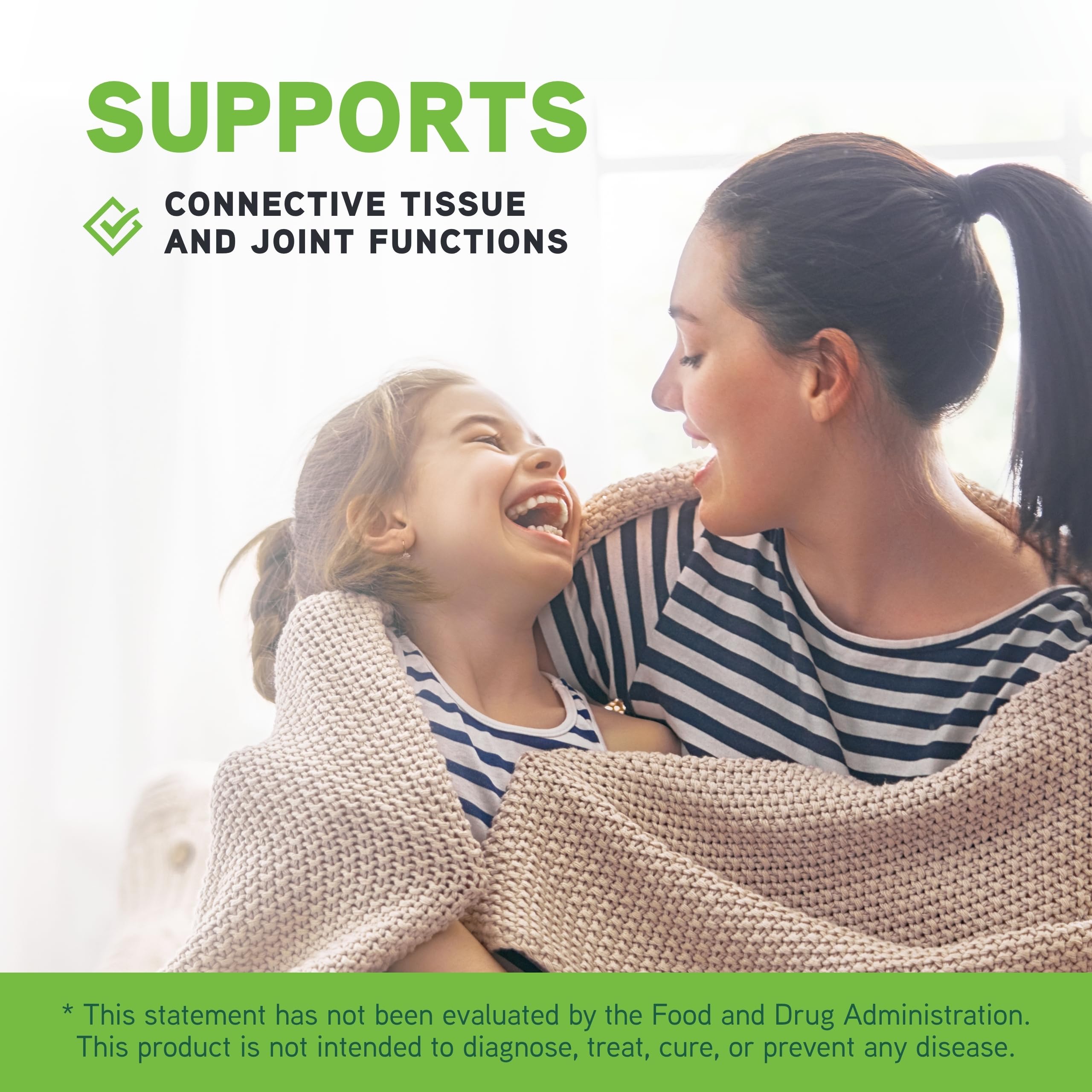 Close-up of Glucosamine Sulfate bottle label