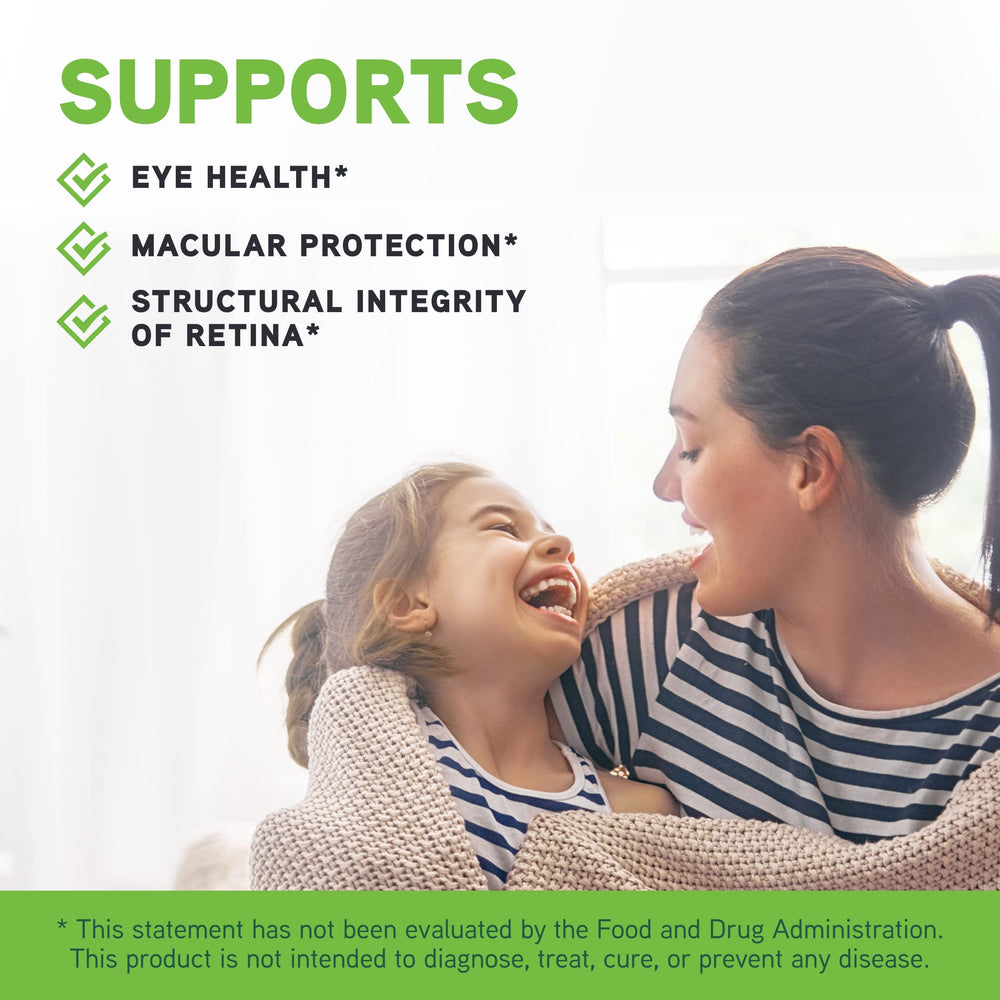 Front packaging of DAVINCI Labs Healthy Eyes emphasizing eye health support