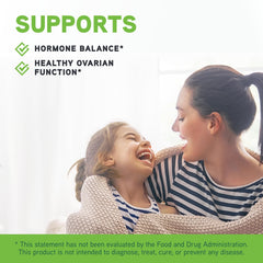 Nutrition facts panel and product bottle on white background