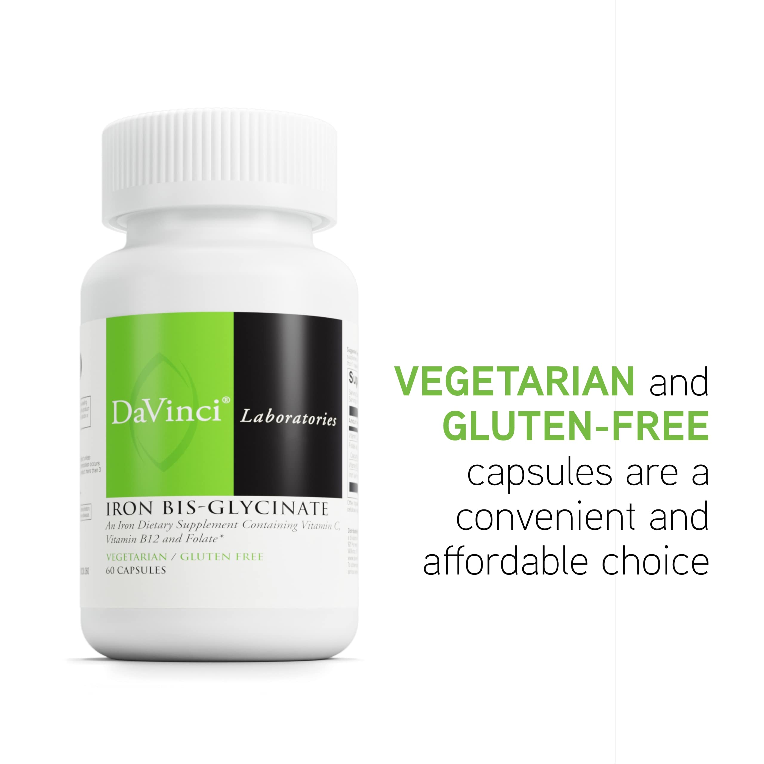 60 vegetarian capsules bottle with clean label