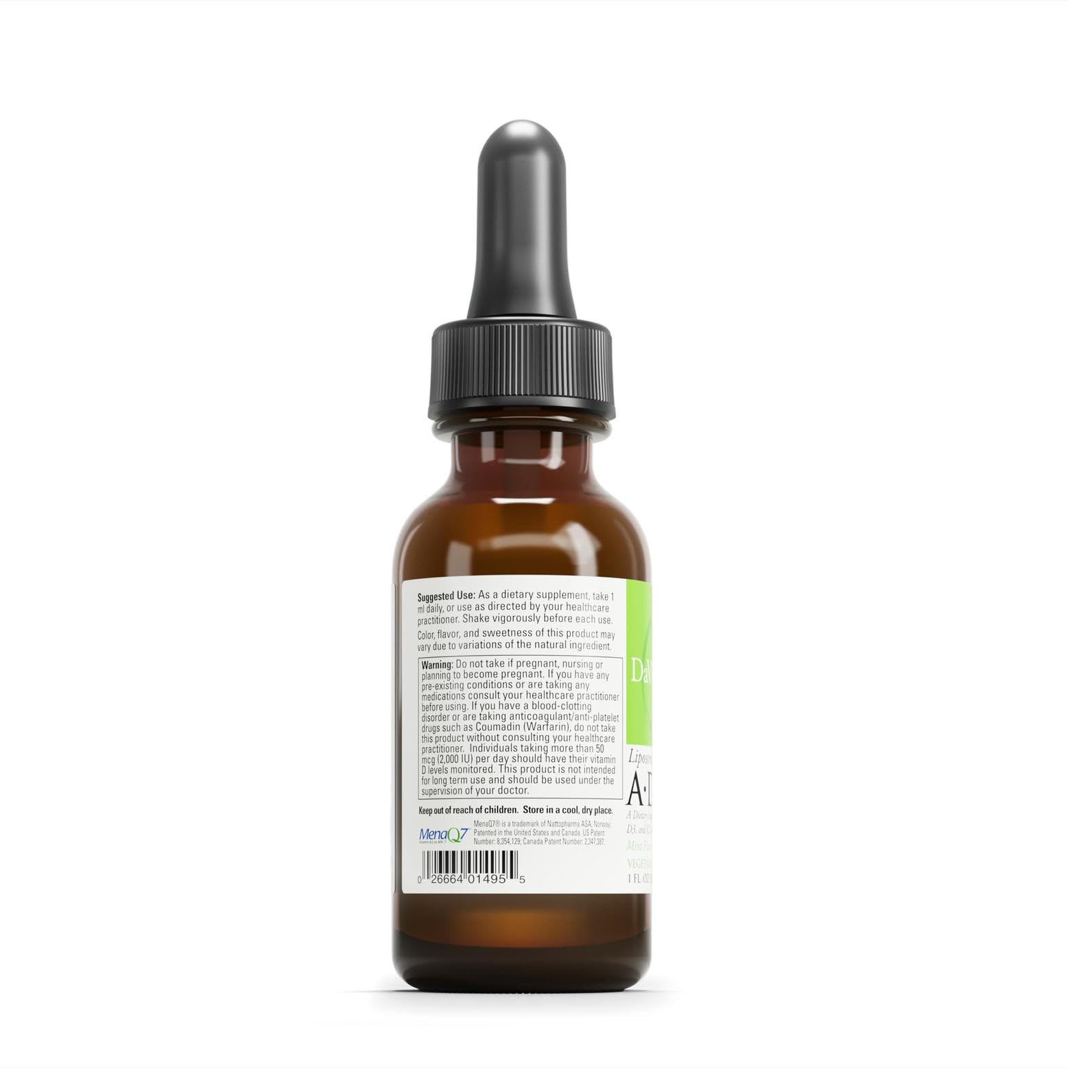 DAVINCI Labs Liposomal ADK packaging and 30 ml bottle