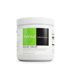 Bottle label for DAVINCI Labs Maxi-HGH amino acid supplement