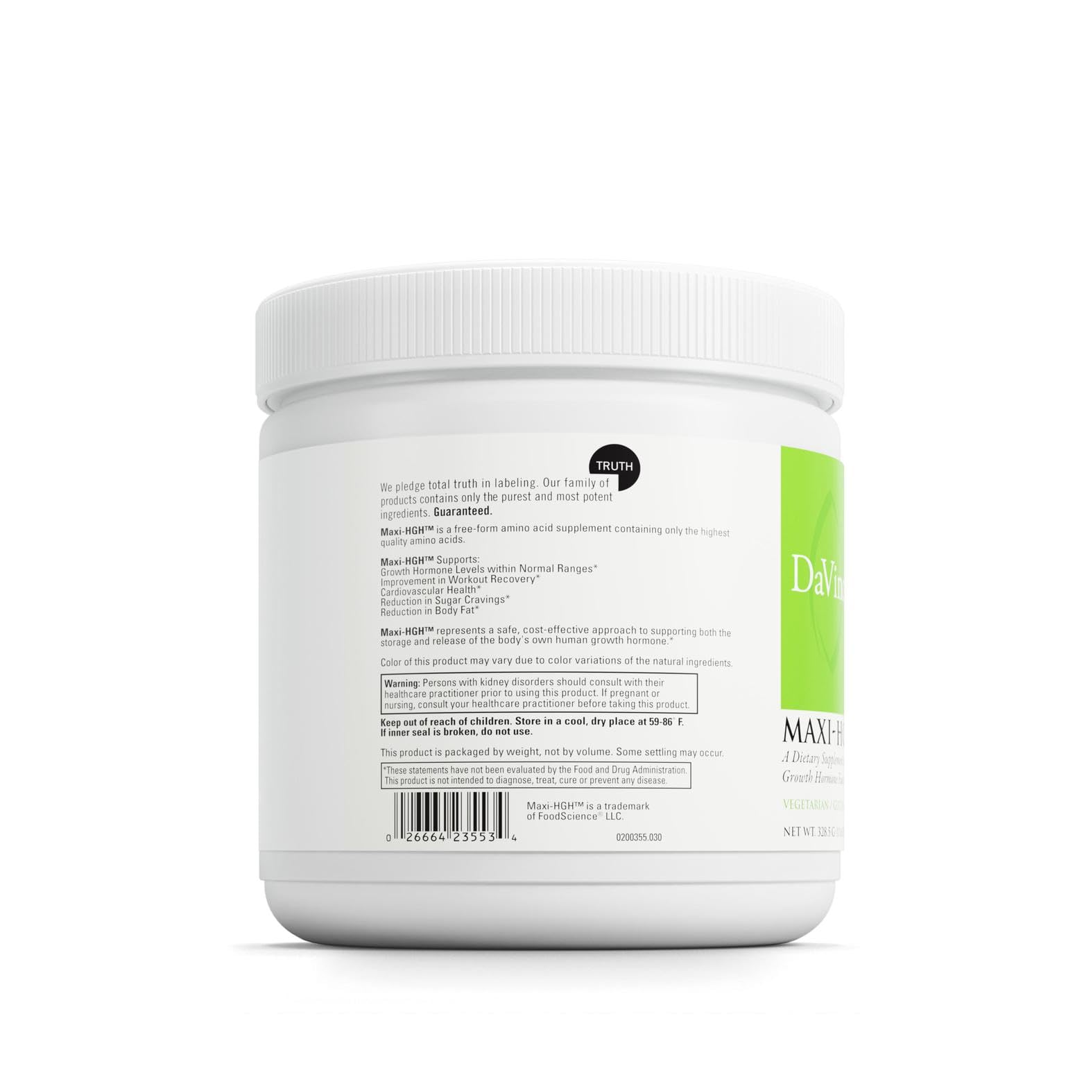 Measuring scoop with Maxi-HGH powder