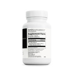 Liver support detail highlighting silymarin content from milk thistle