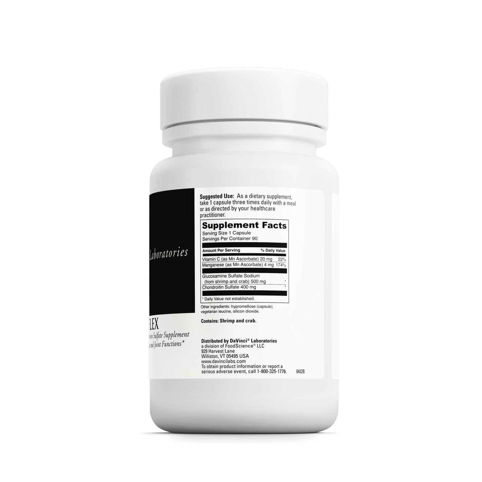 Natural Flex ingredients highlighting glucosamine and chondroitin sulfate