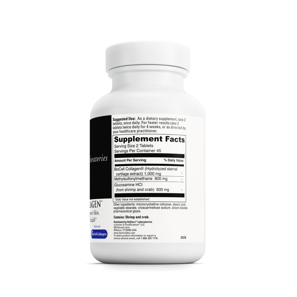 Glucosamine HCl and MSM ingredients on packaging
