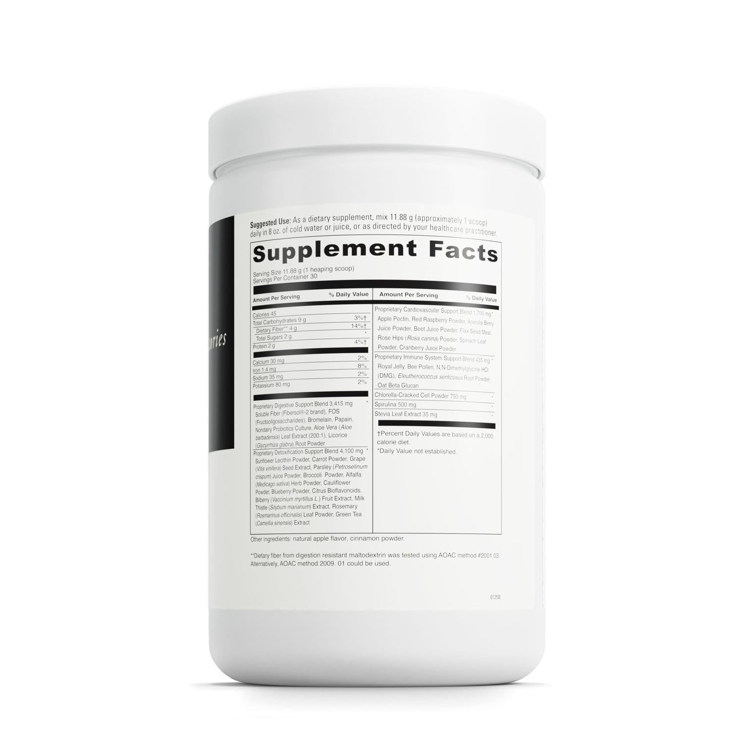 Powder scoop next to Spectra Greens Detoxifier powder