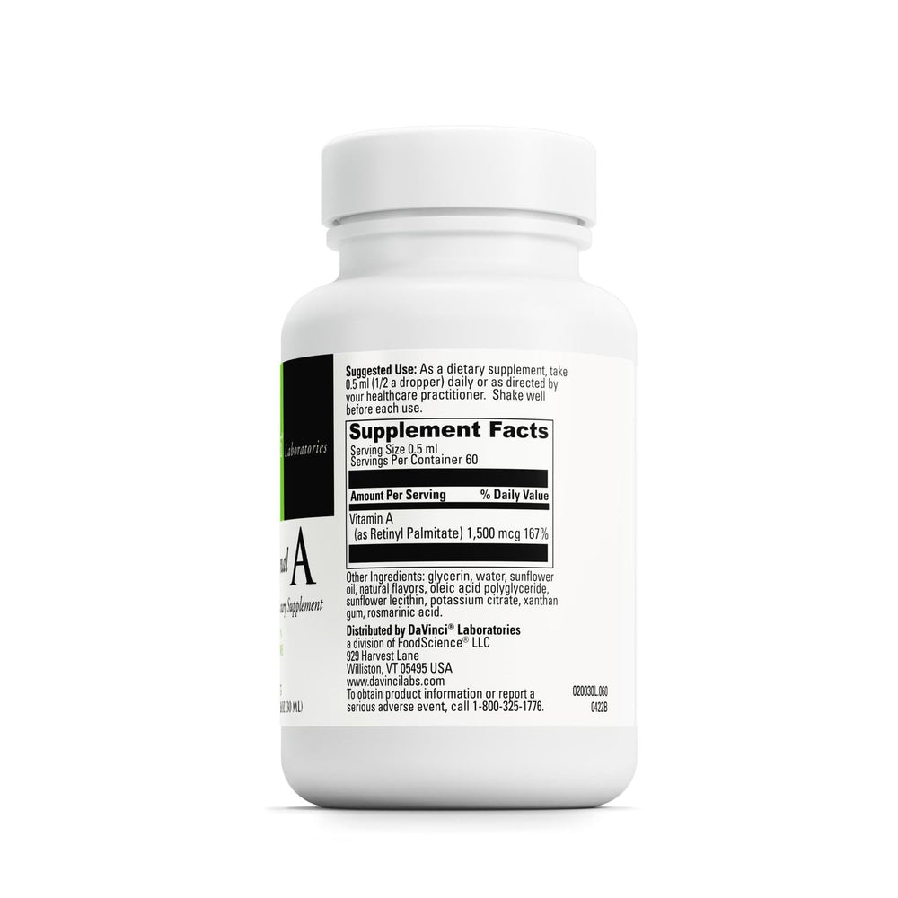 Liquid Vitamin A dropper bottle