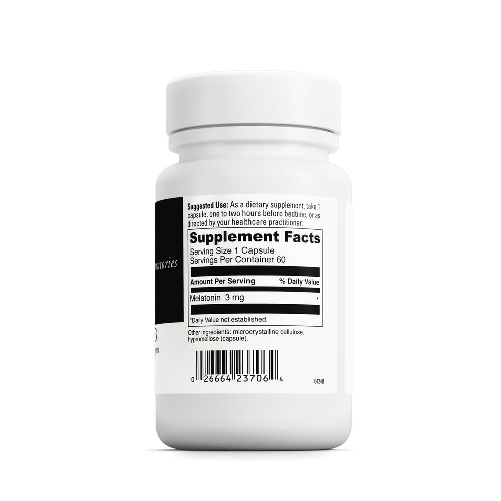 Close-up of Melatonin-3 capsules