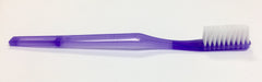 Dawnmist disposable toothbrush with soft bristles and translucent purple handle, 24 pcs, individually packed