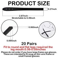 Replacement temple tips for glasses - silicone set