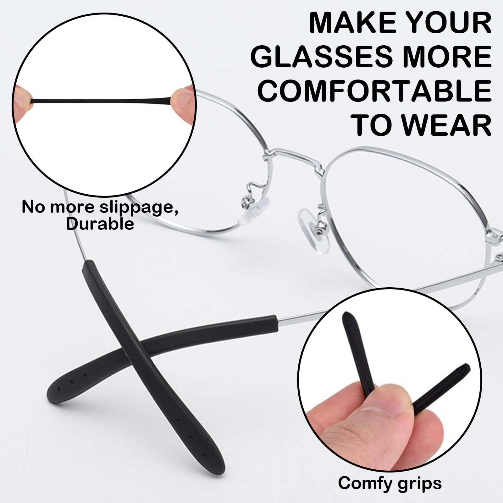 Easy installation of eyeglasses temple tips - no tools
