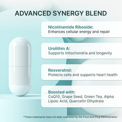Clinically formulated longevity supplement in a USA GMP-certified facility