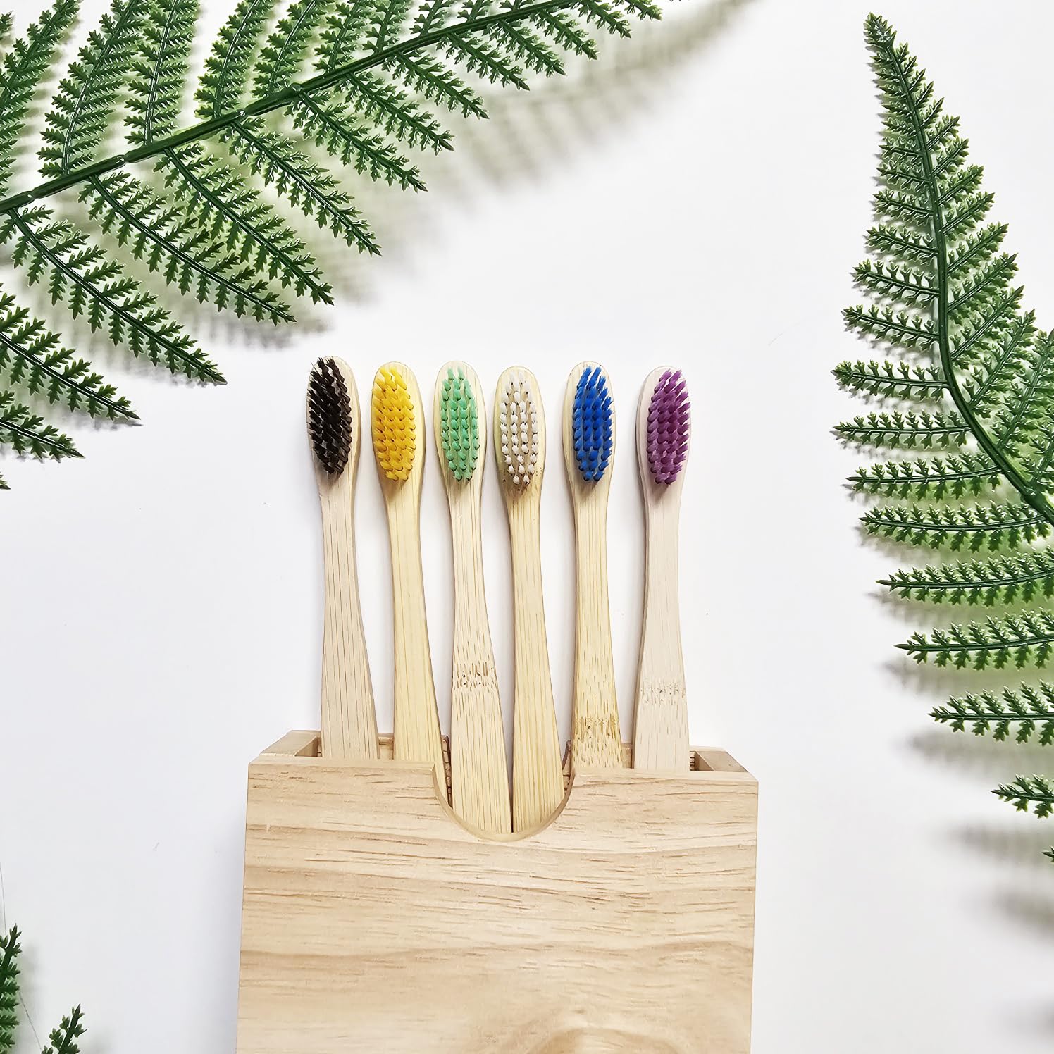 Six vibrant colors of DDOWA toothbrushes for daily use