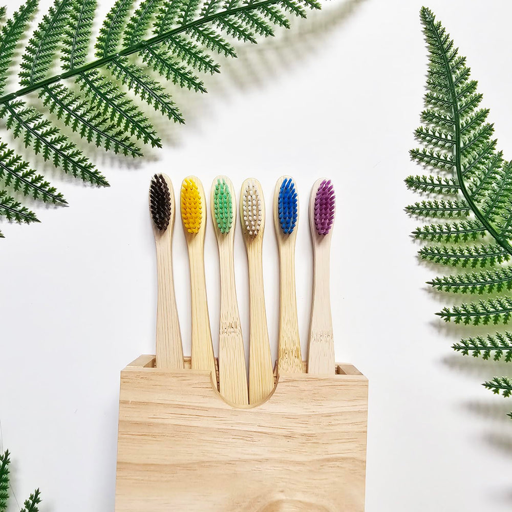 Six vibrant colors of DDOWA toothbrushes for daily use