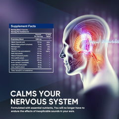 Bottle placed on a white background with 120 capsules