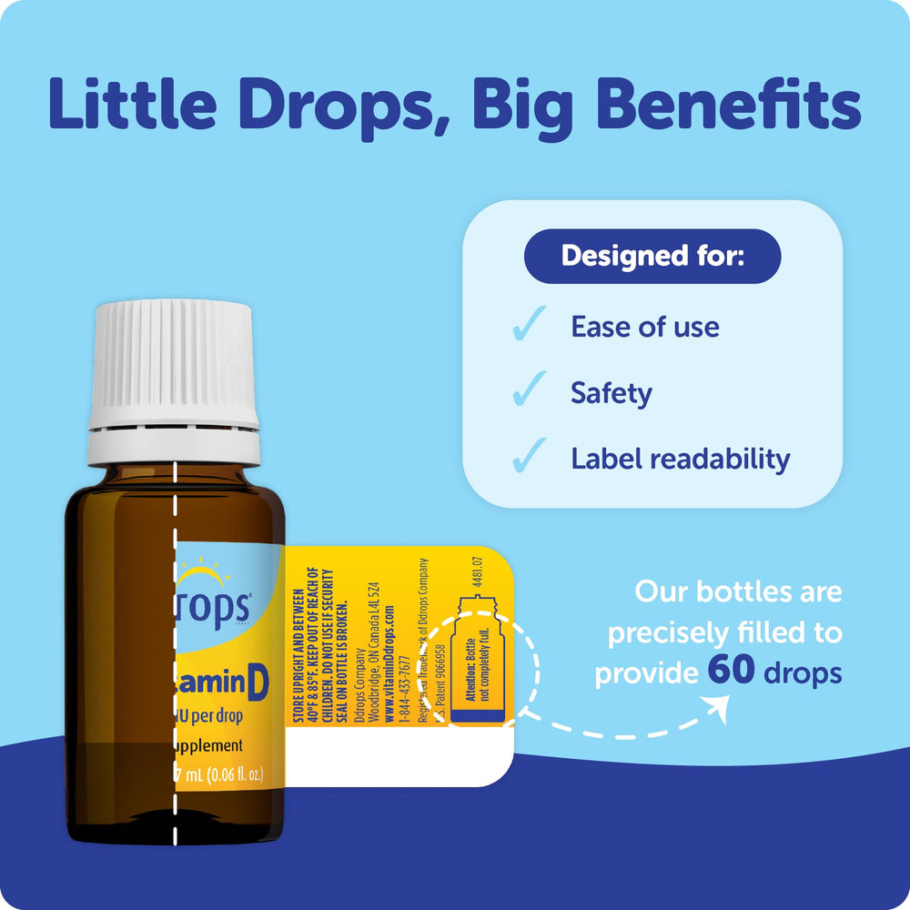 Front packaging of Ddrops Baby Vitamin D3 drops