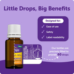 Ddrops Kids Organic Liquid Vitamins bottle shown from the side