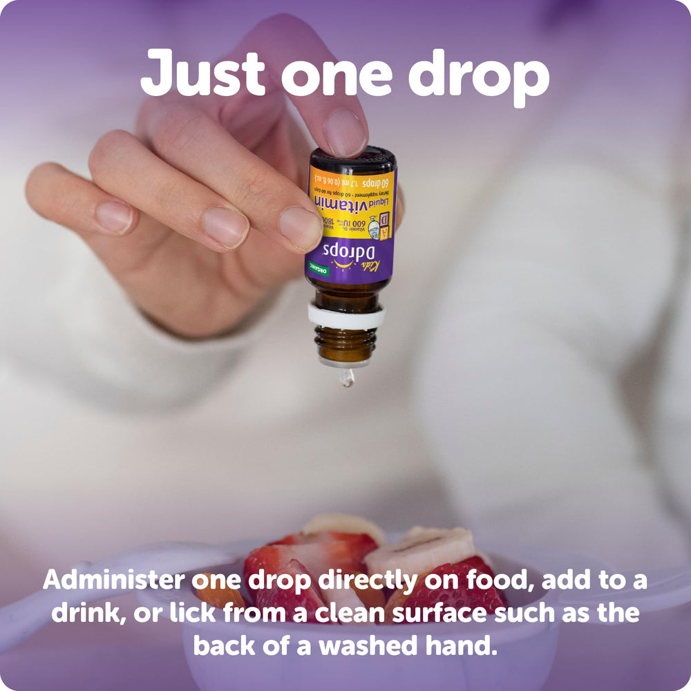 Nutrition facts for Ddrops Kids Organic Liquid Vitamins