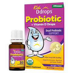 Ddrops Kids' Probiotic Drops with Vitamin D 600 IU bottle