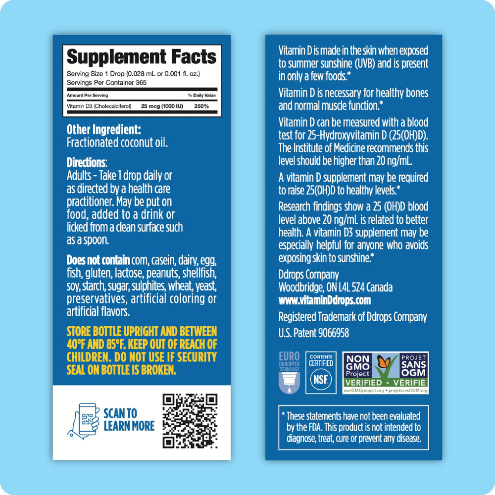 Liquid Vitamin D3 dropper