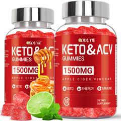 DDUYIE Keto ACV Gummies bottle front showcasing lemon honey flavor for keto support.