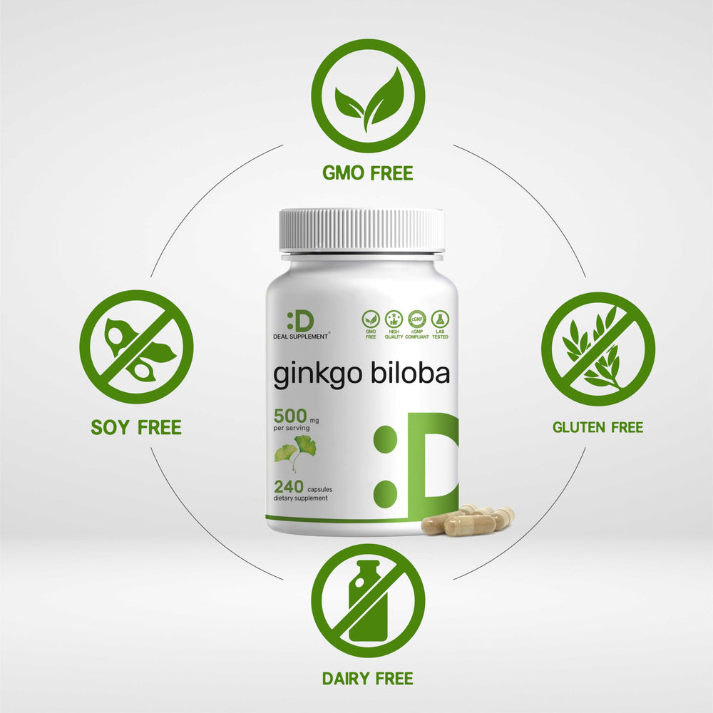 Extra strength Ginkgo biloba capsule close-up