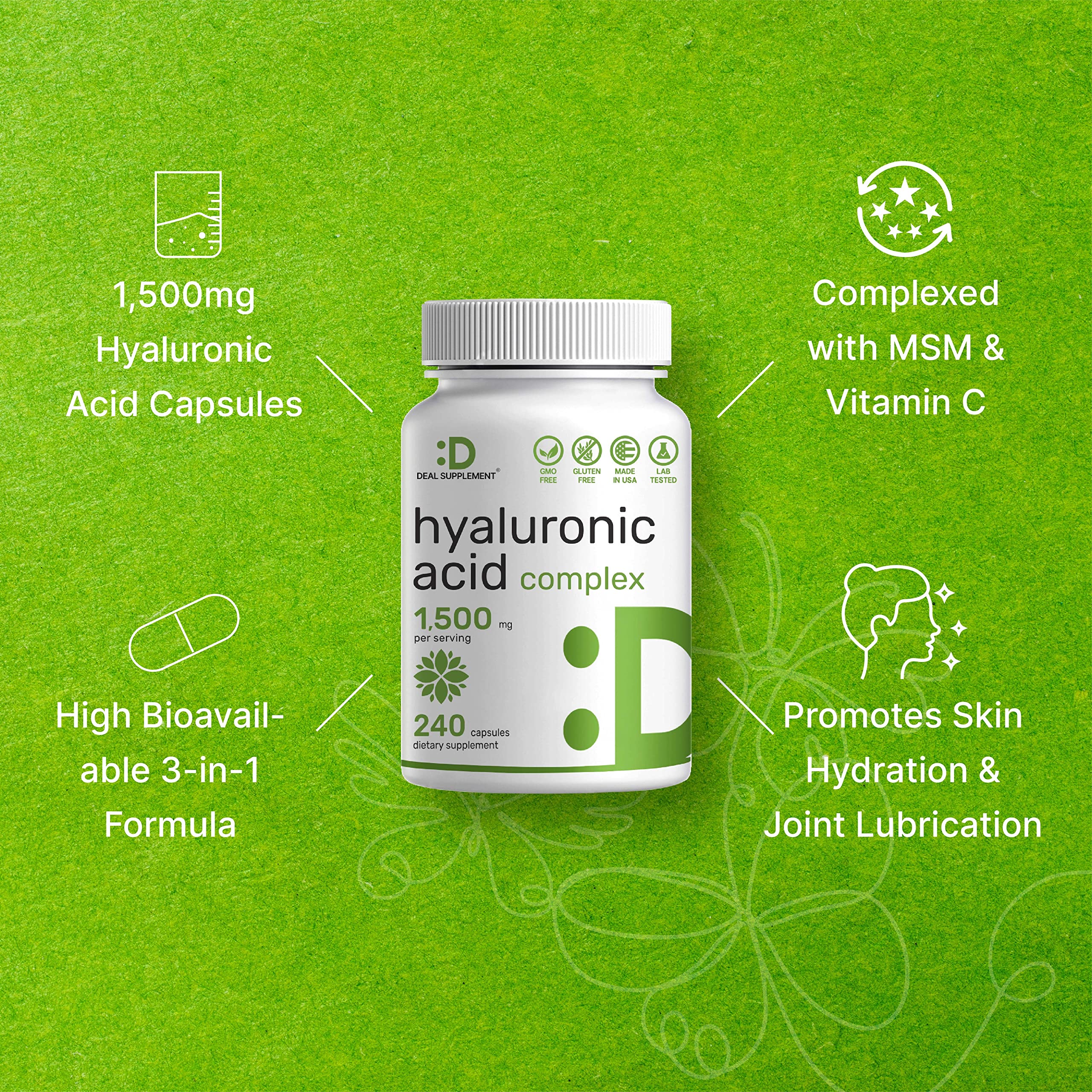 Plant-based Hyaluronic Acid formula packaging
