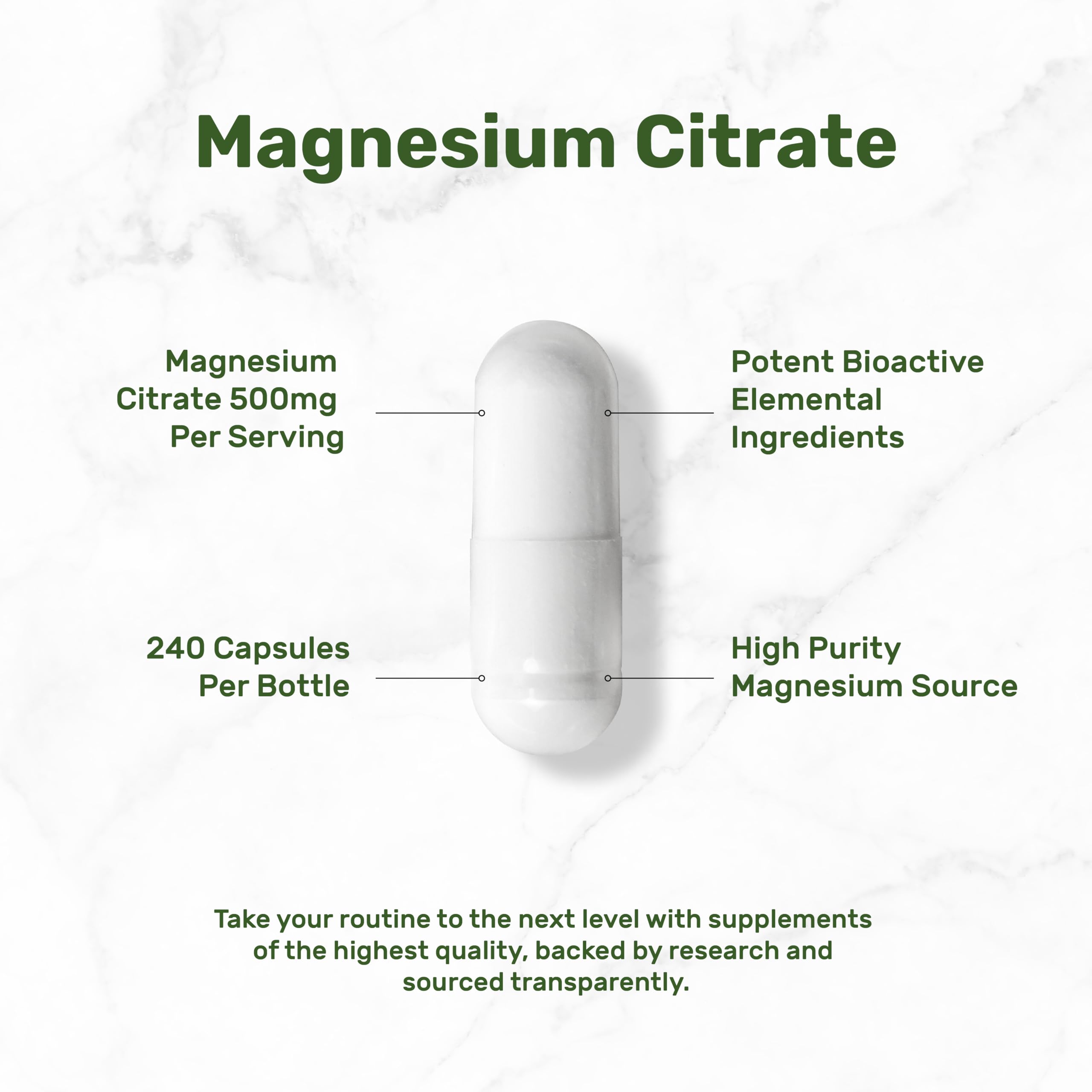 DEAL SUPPLEMENT Magnesium Citrate bottle label emphasizes non-GMO and gluten-free credentials
