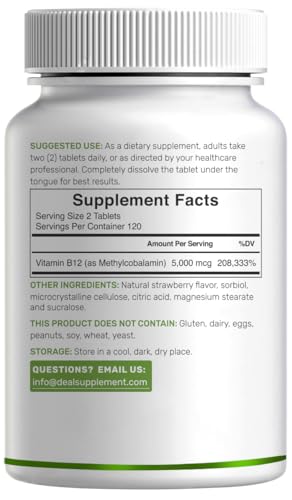 Strawberry-flavored methyl B-12 chewable tablets