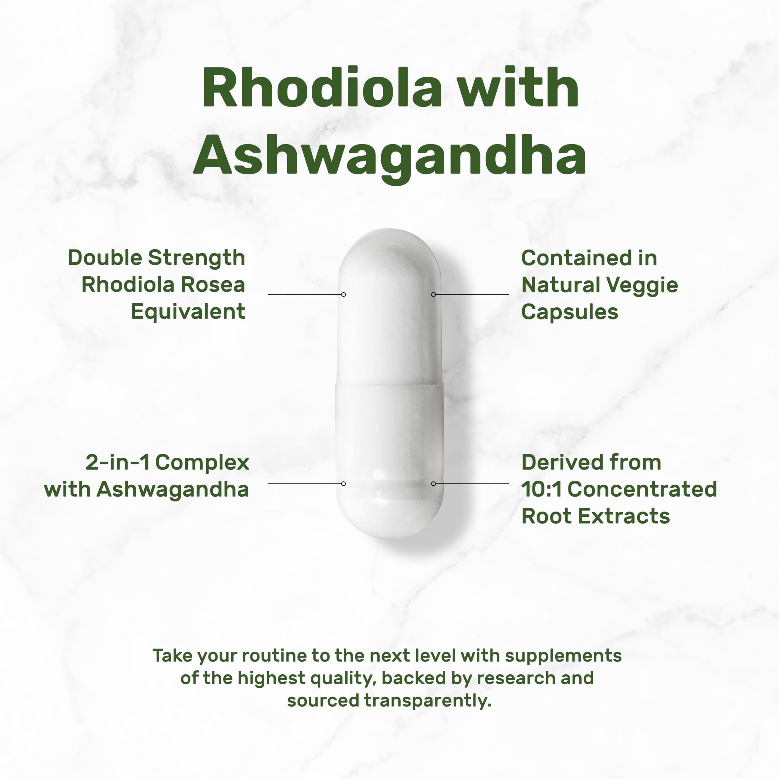 Illustration of Rosavins and Salidrosides components