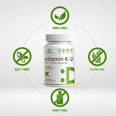 Non-GMO Vitamin K2 MK-7 softgels for bone and heart health