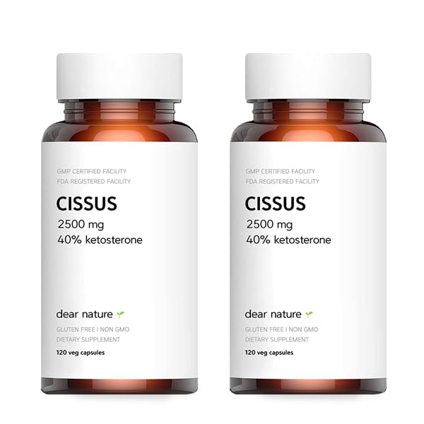 Dear Nature Cissus Extract Premium 2500mg – 120 capsules bottle (Pack of 2)