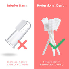 3D wave pattern gauze cleaning head for 360° cleaning