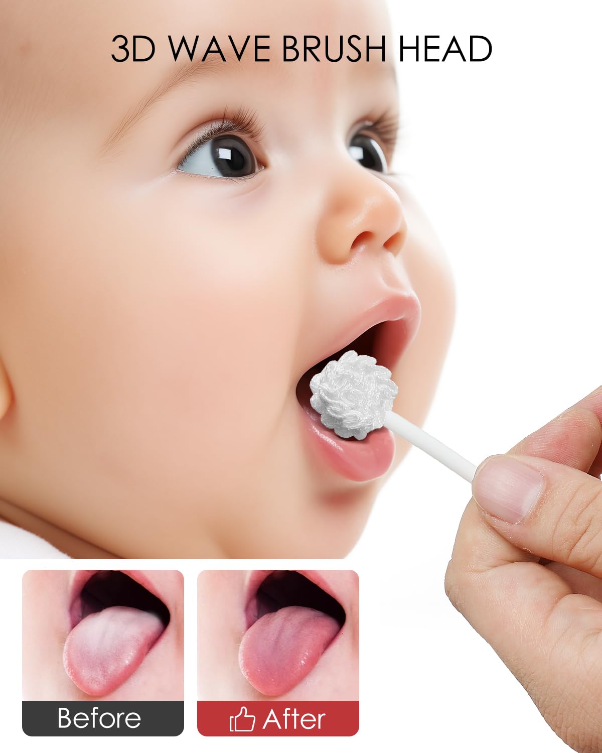 3D wave gauze pattern providing 360-degree cleaning