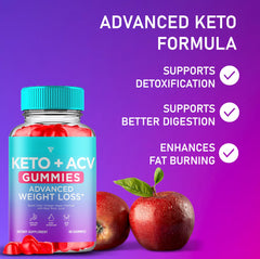Decatela Keto ACV Gummies bottle close-up with label emphasizes vegan formula and ACV benefits