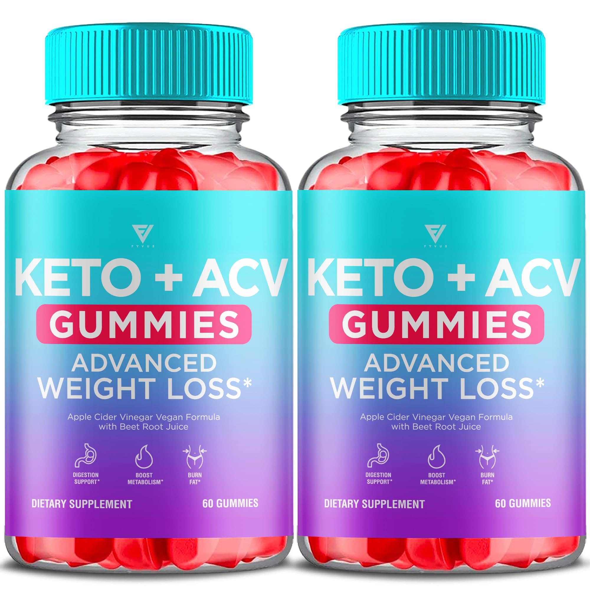 Decatela Keto ACV Gummies two-pack bottle front supports daily energy and appetite awareness