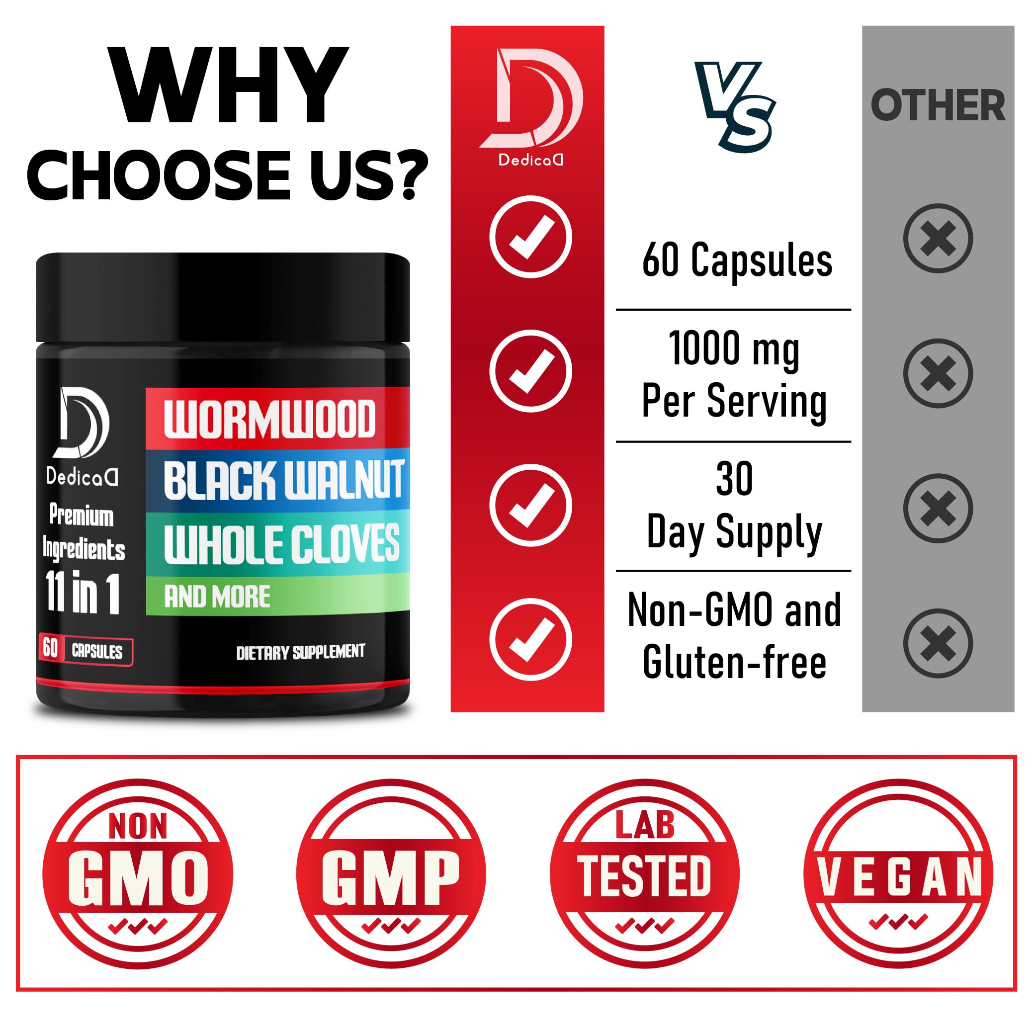 Gluten-free, non-GMO, and dairy-free label