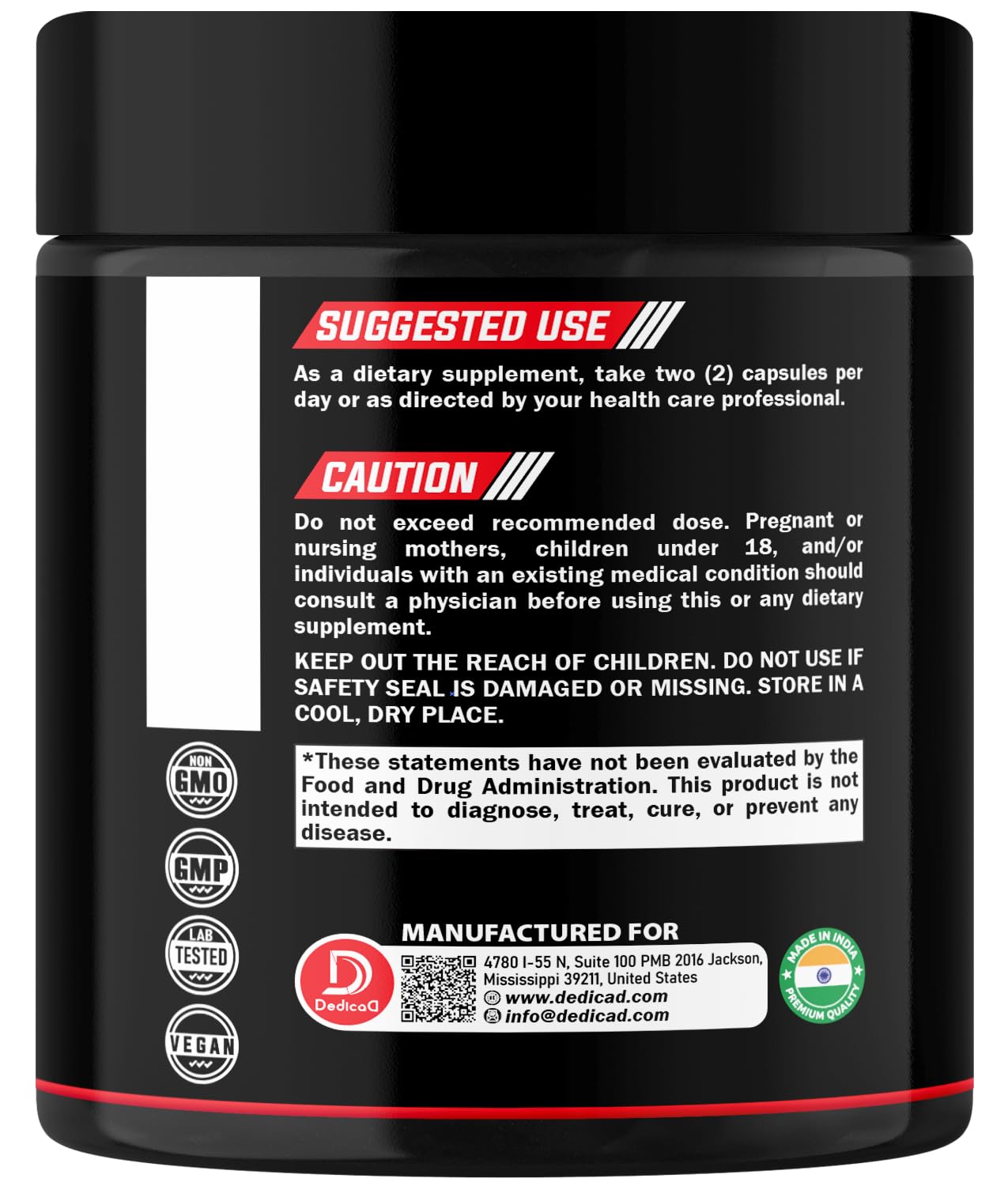 DEDICAD NAD Supplement energy-sustain visuals imply daytime vitality potential.