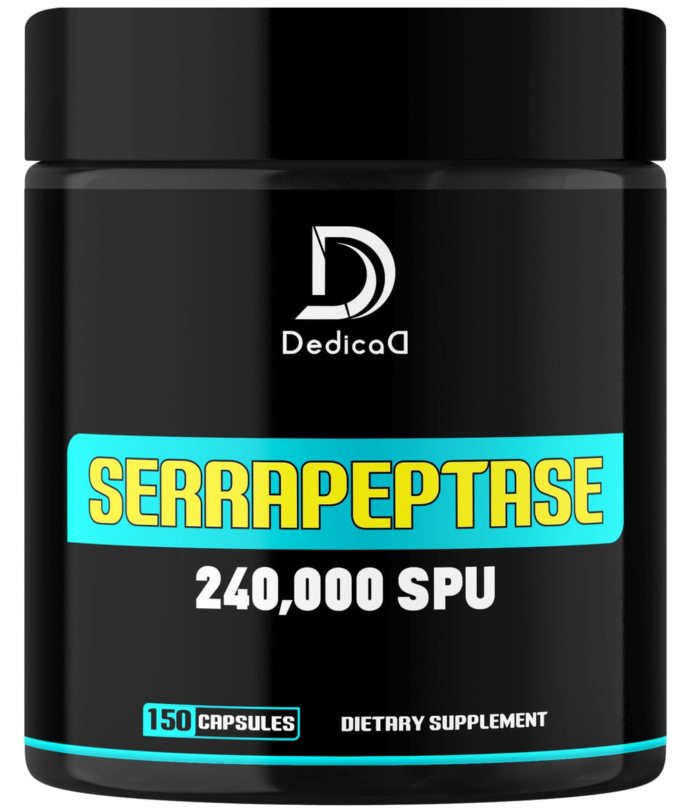 DEDICAD Serrapeptase 240,000 SPU bottle - 75-serving supply