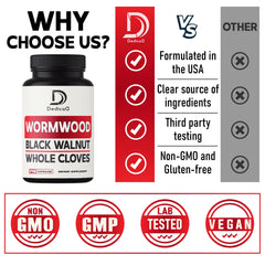 Supplement facts and ingredients listing