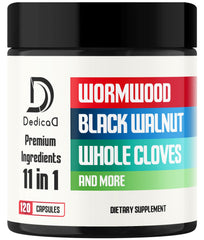 DEDICAD Wormwood supplement bottle with 120 veggie capsules