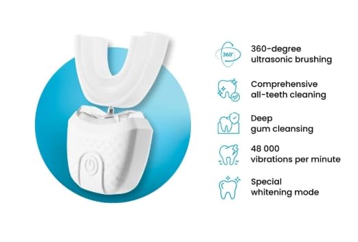 360° full-coverage cleaning demonstration with U-shaped head