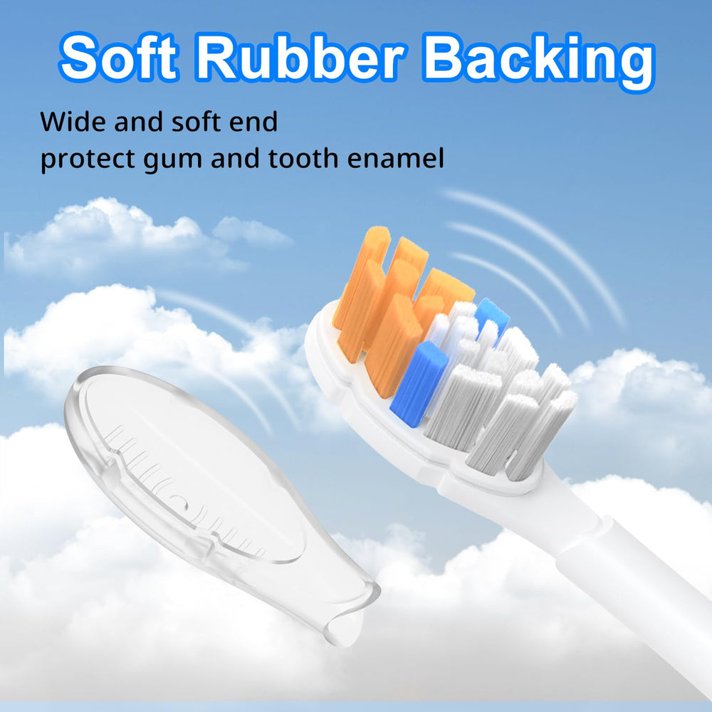 Deep-clean bristles with densely packed DuPont bristles and rounded tips