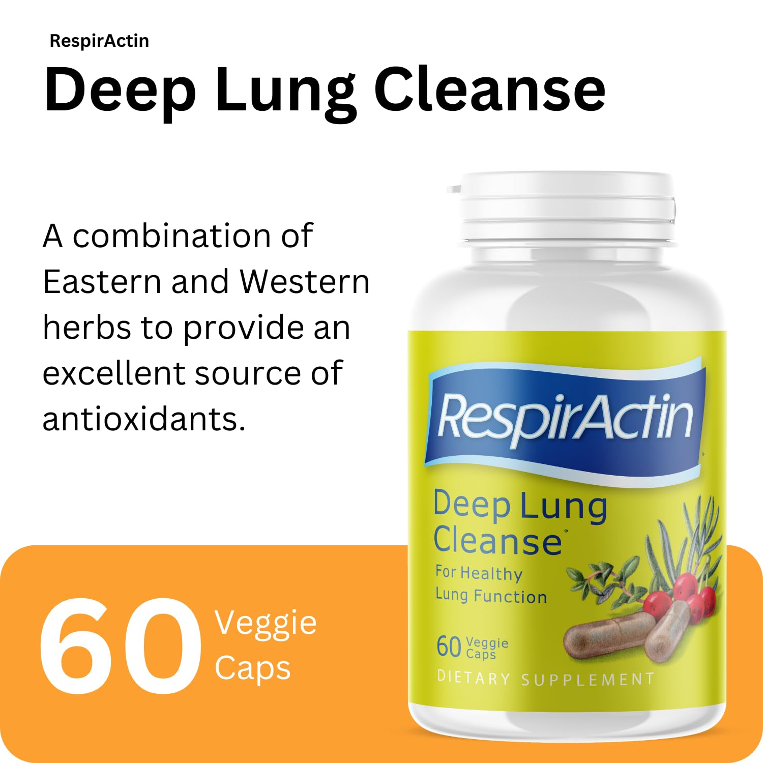 Close-up of Deep Lung Cleanse capsules