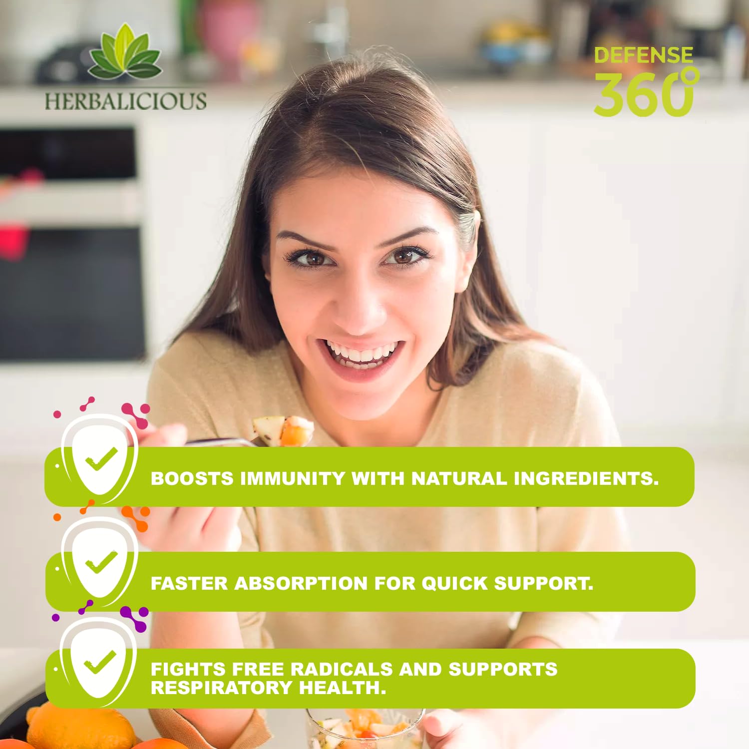 Defence360 ingredients: Echinacea, ginger, turmeric