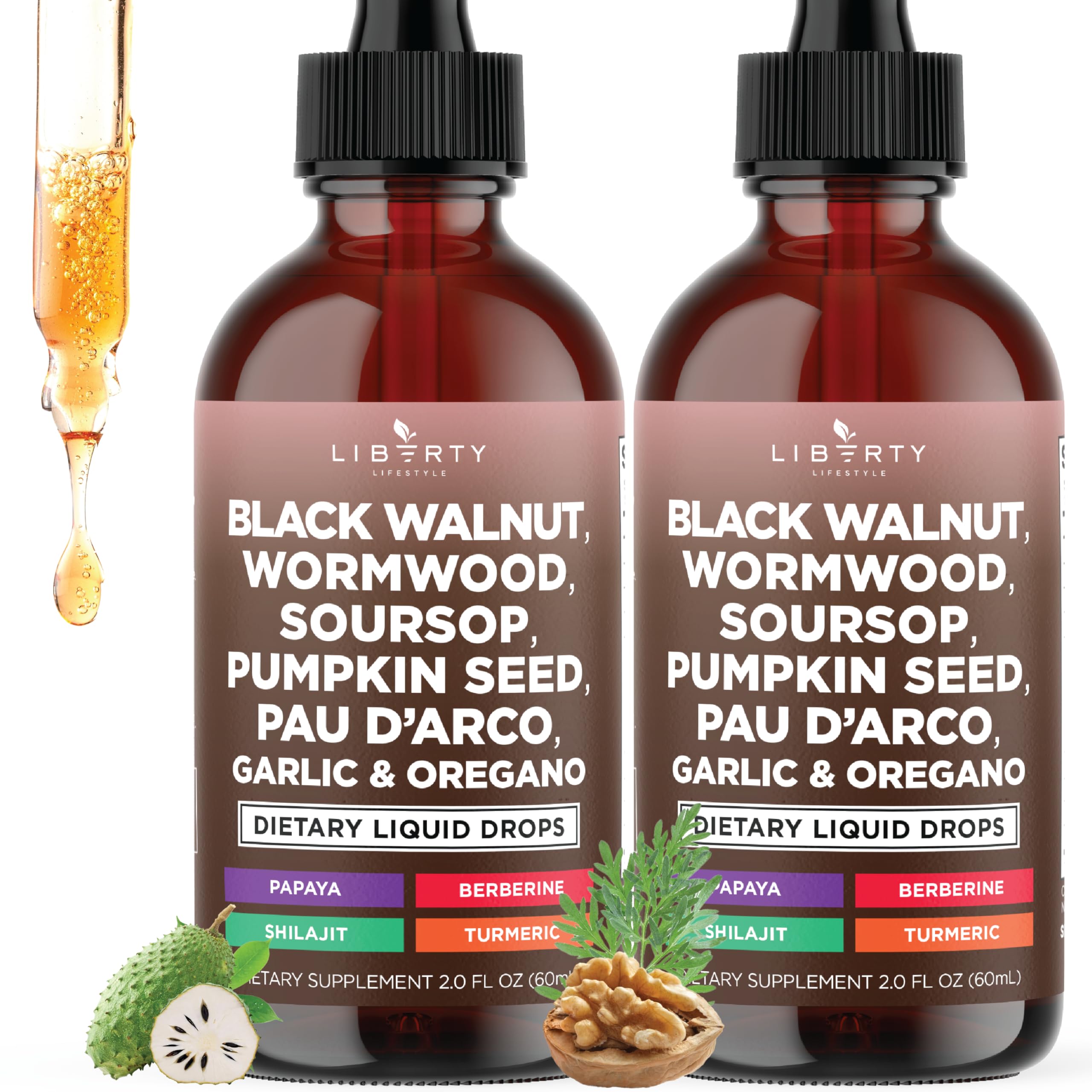 Defend Wormwood Black Walnut Cleanse Drops bottle with 4 oz label