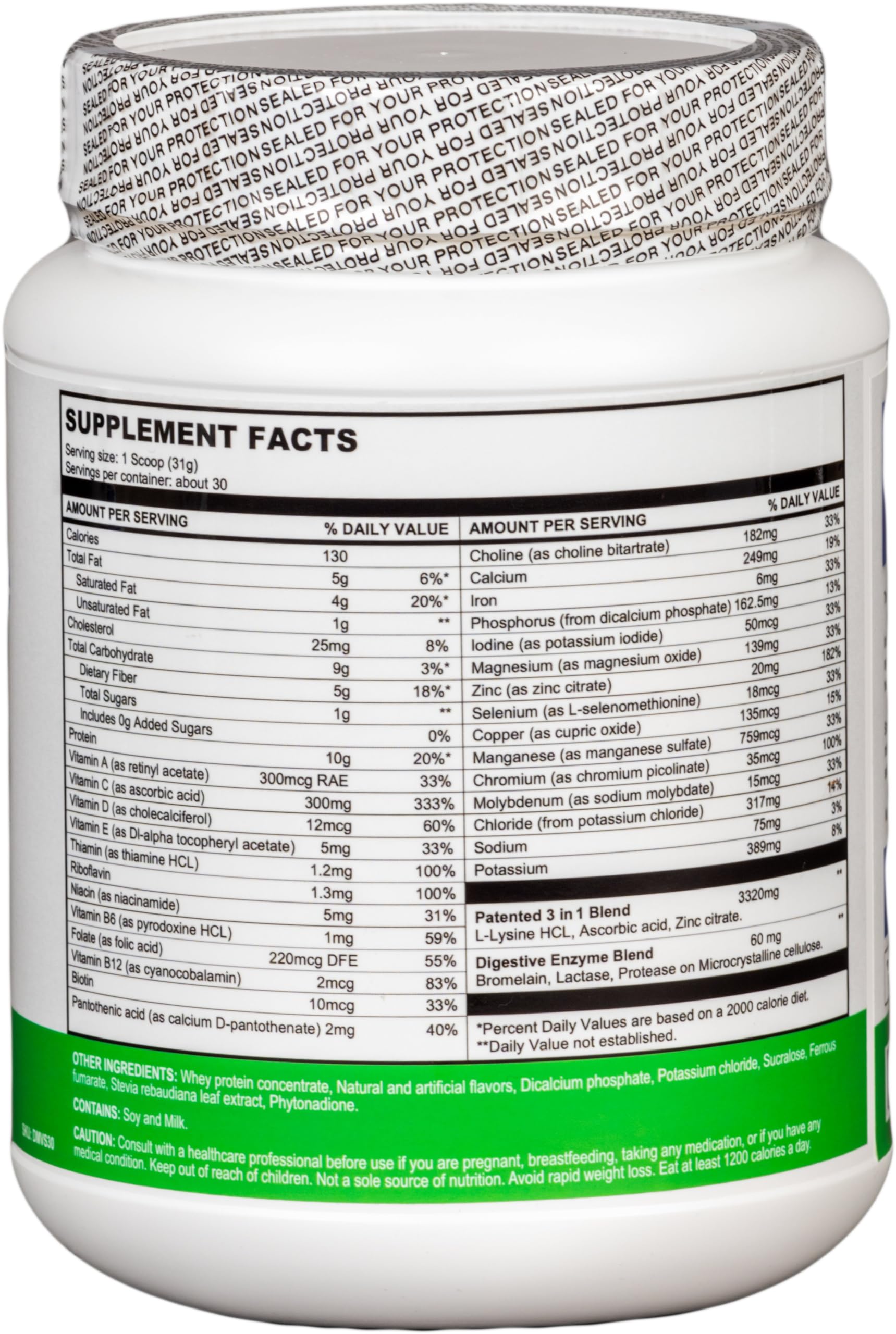 Del Mar Health Enable Weight Loss Shake Vanilla 2lb 8oz packaging